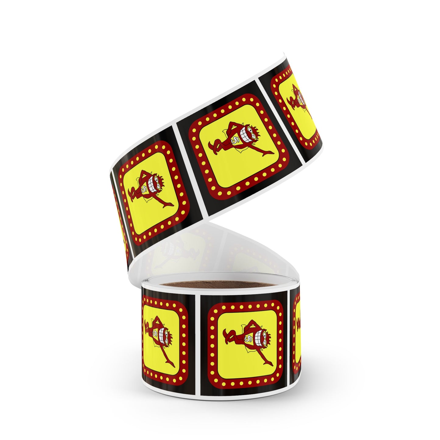 Game Show Whammy Square Sticker Label Rolls