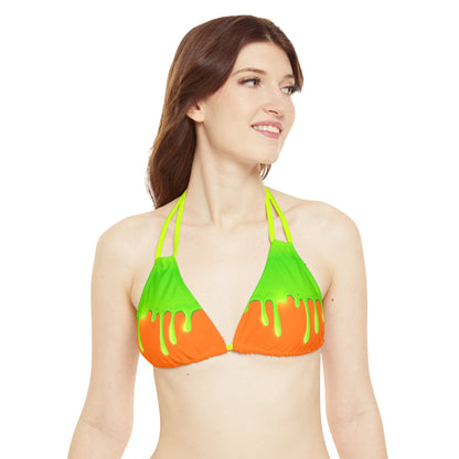 Green Slime Strappy Bikini Set