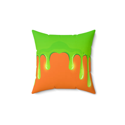 Green Slime Spun Polyester Square Pillow