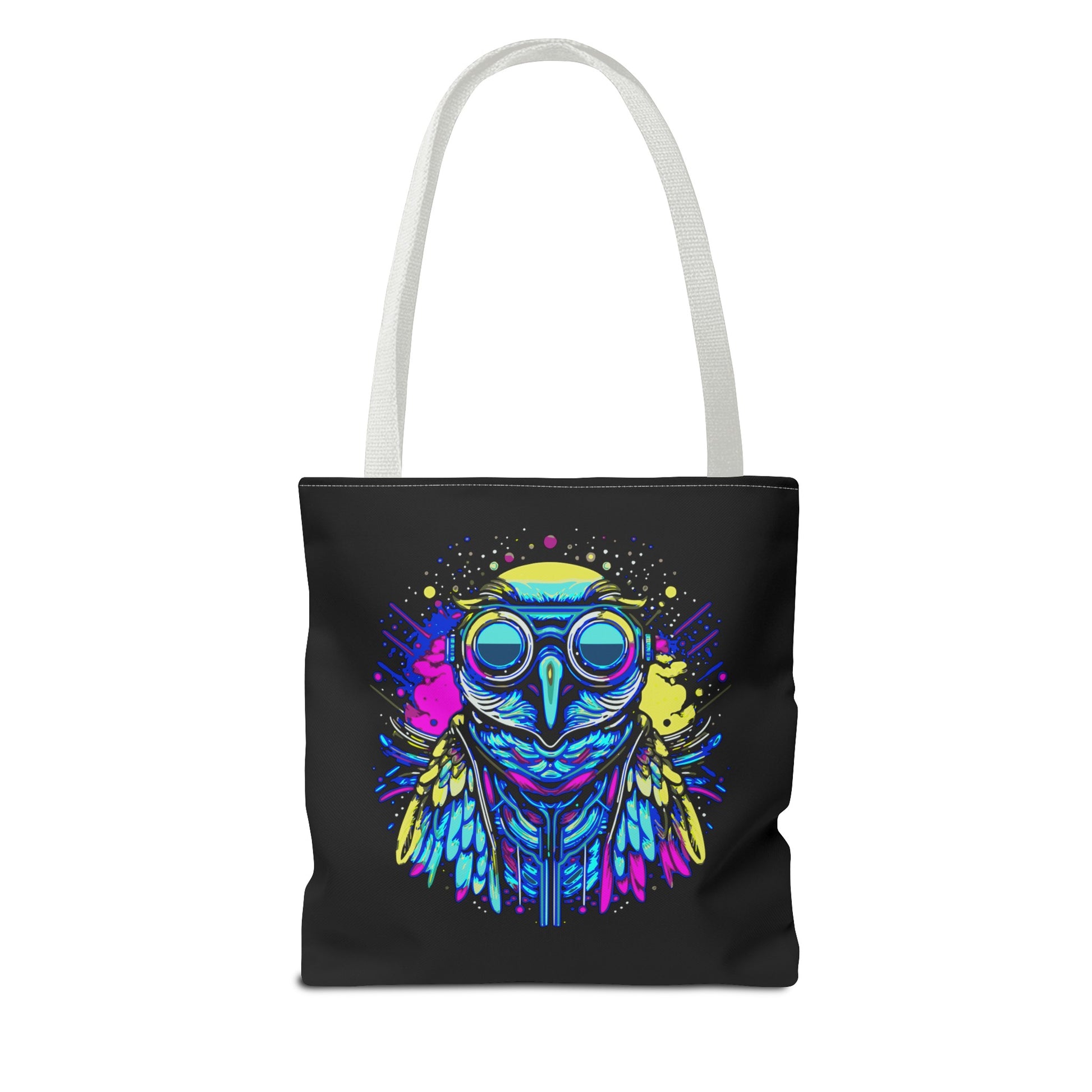 Cyberpunk Owl Tote Bag (Black)