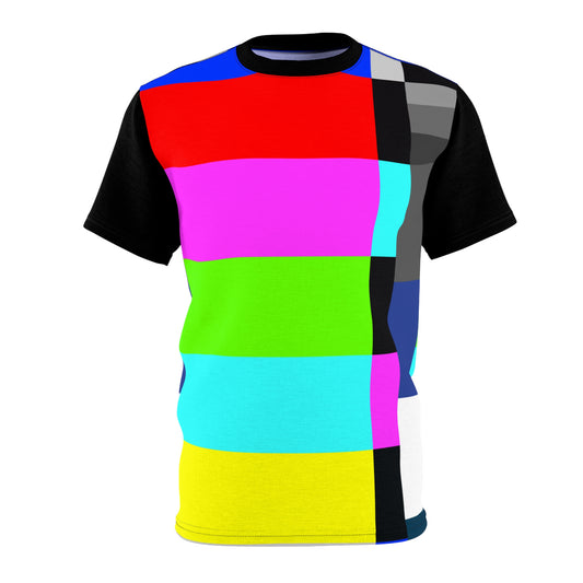 TV Color Bars Unisex Cut & Sew Tee