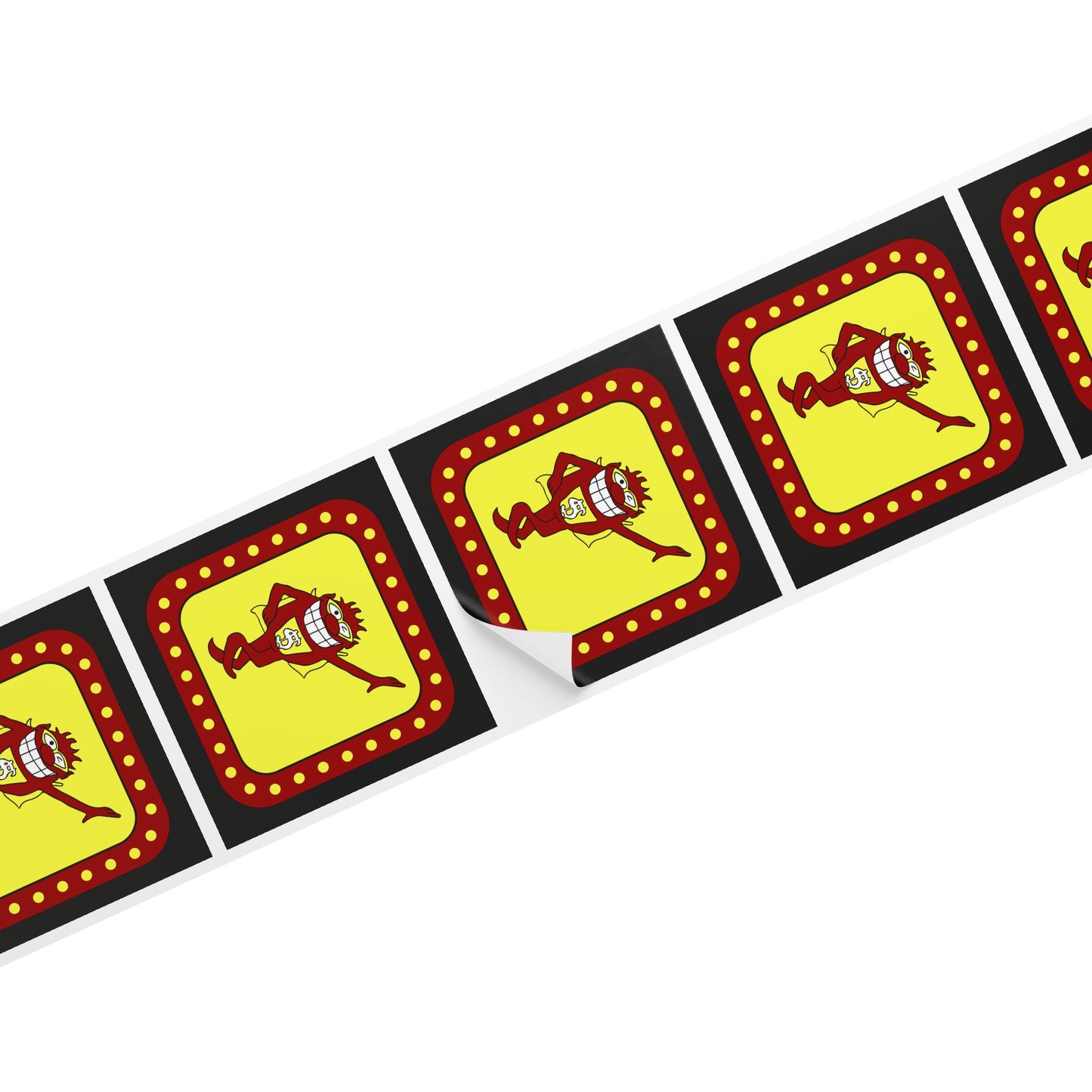 Game Show Whammy Square Sticker Label Rolls