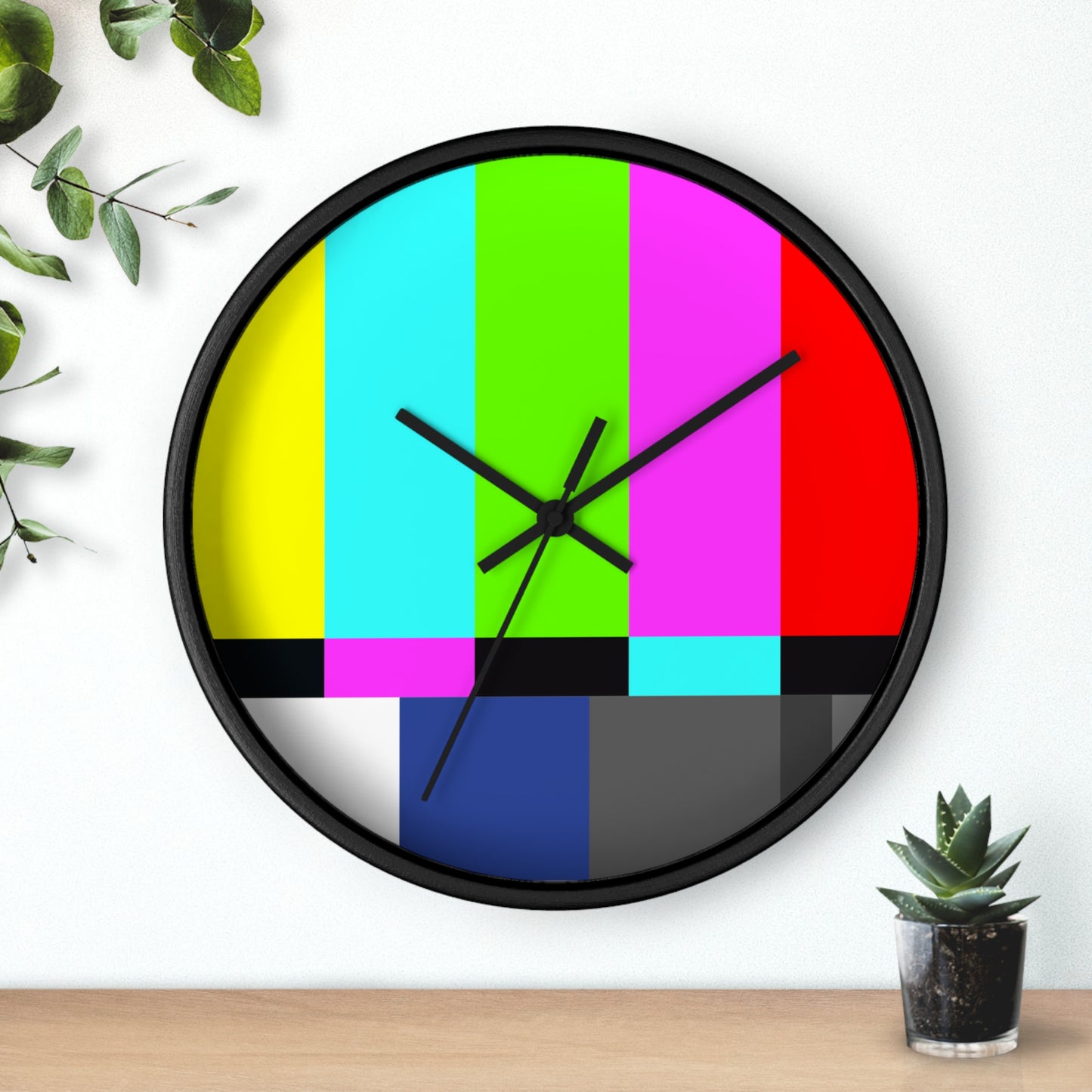 TV Color Bars Wall clock