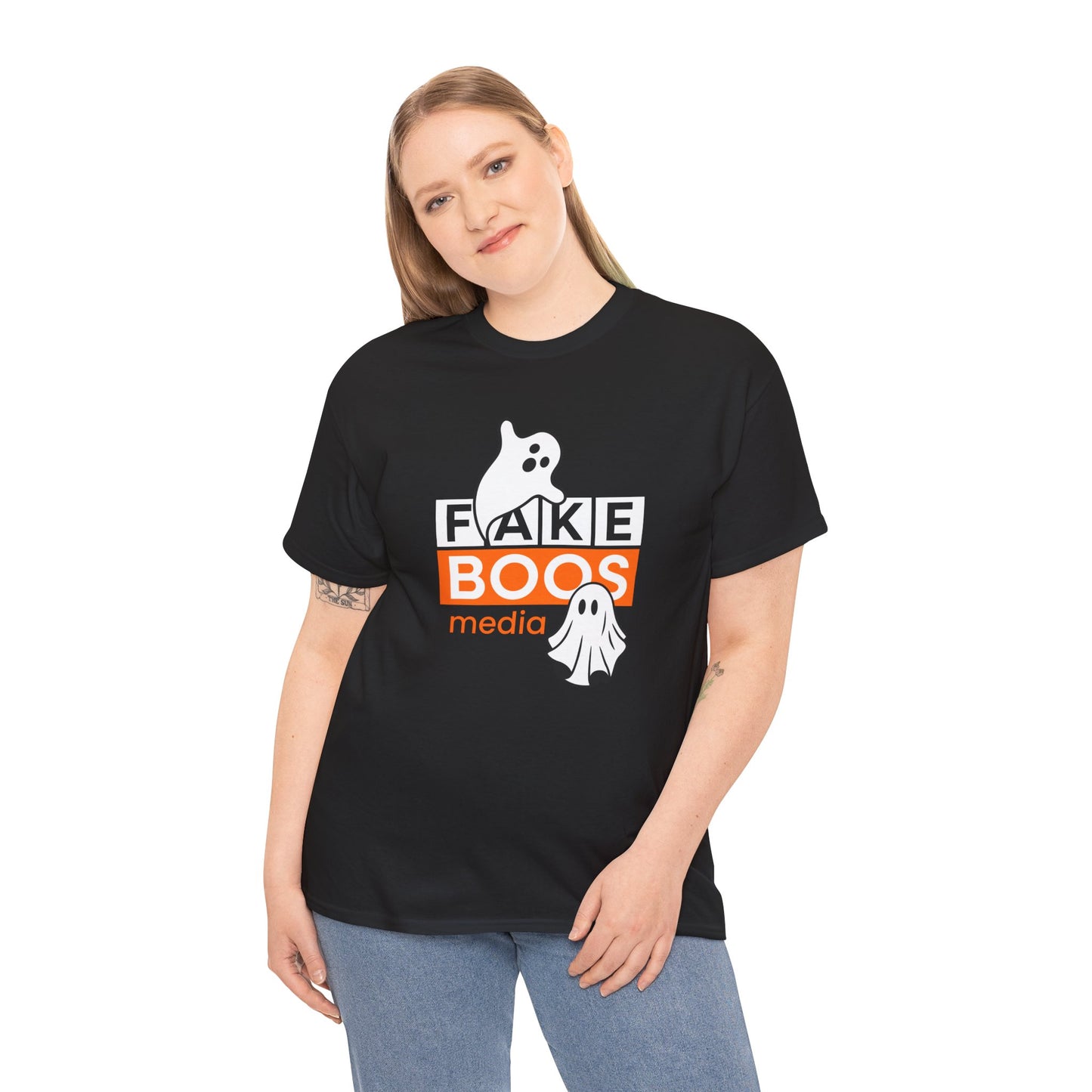 Halloween Fake Boos Media Heavy Cotton Tee