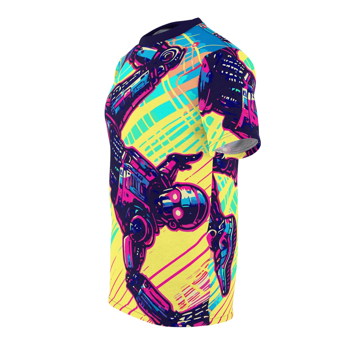 Cyberpunk Robot Unisex Cut & Sew Tee