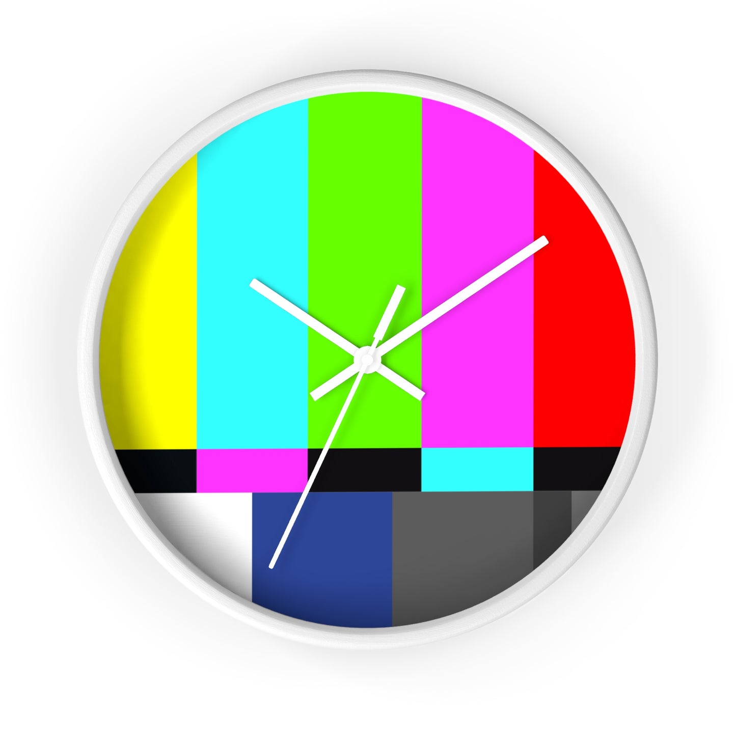 TV Color Bars Wall clock