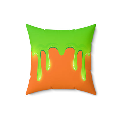 Green Slime Spun Polyester Square Pillow