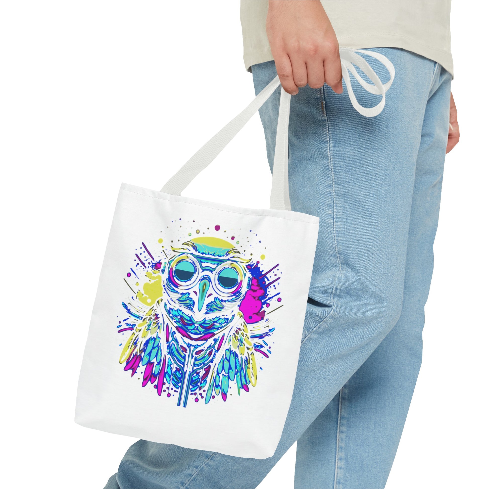 Cyberpunk Owl Tote Bag