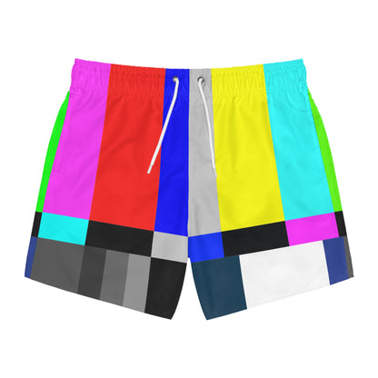 TV Color Bars Swim Trunks