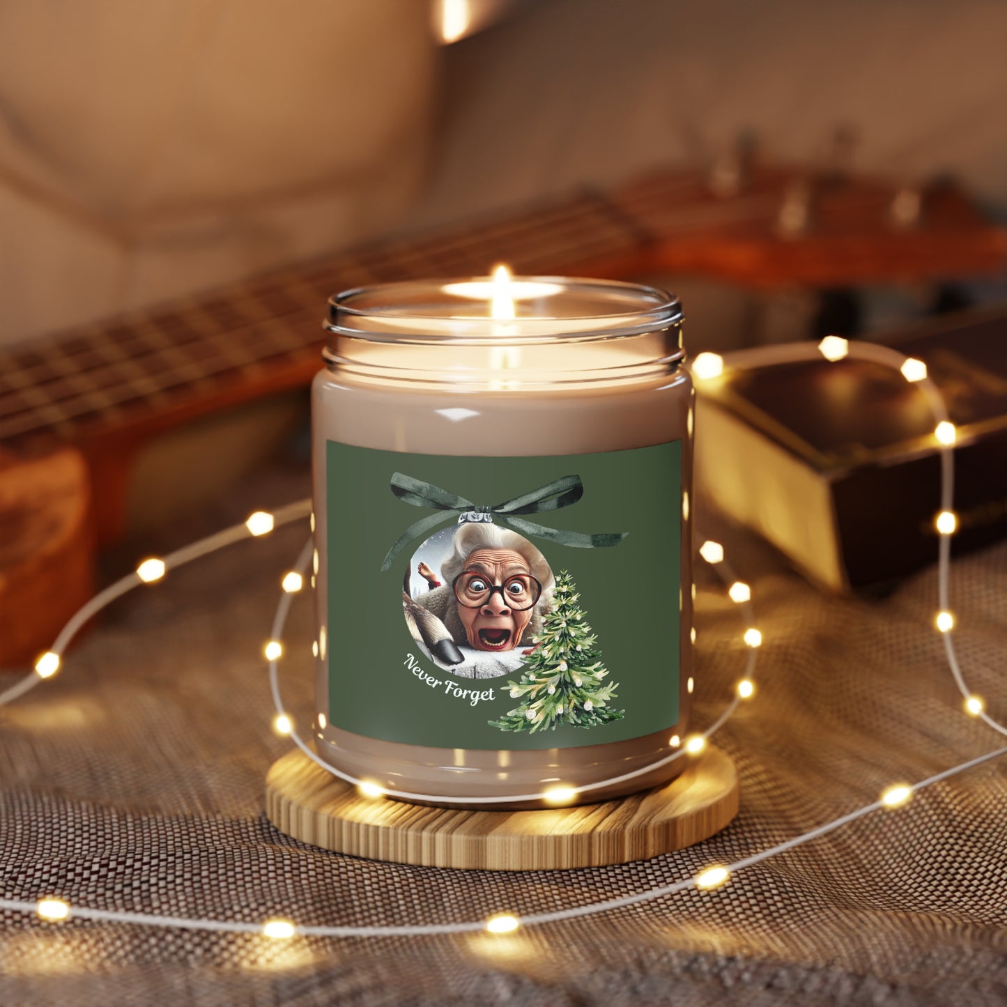 Funny Grandma Vs Reindeer Holiday Scented Candle