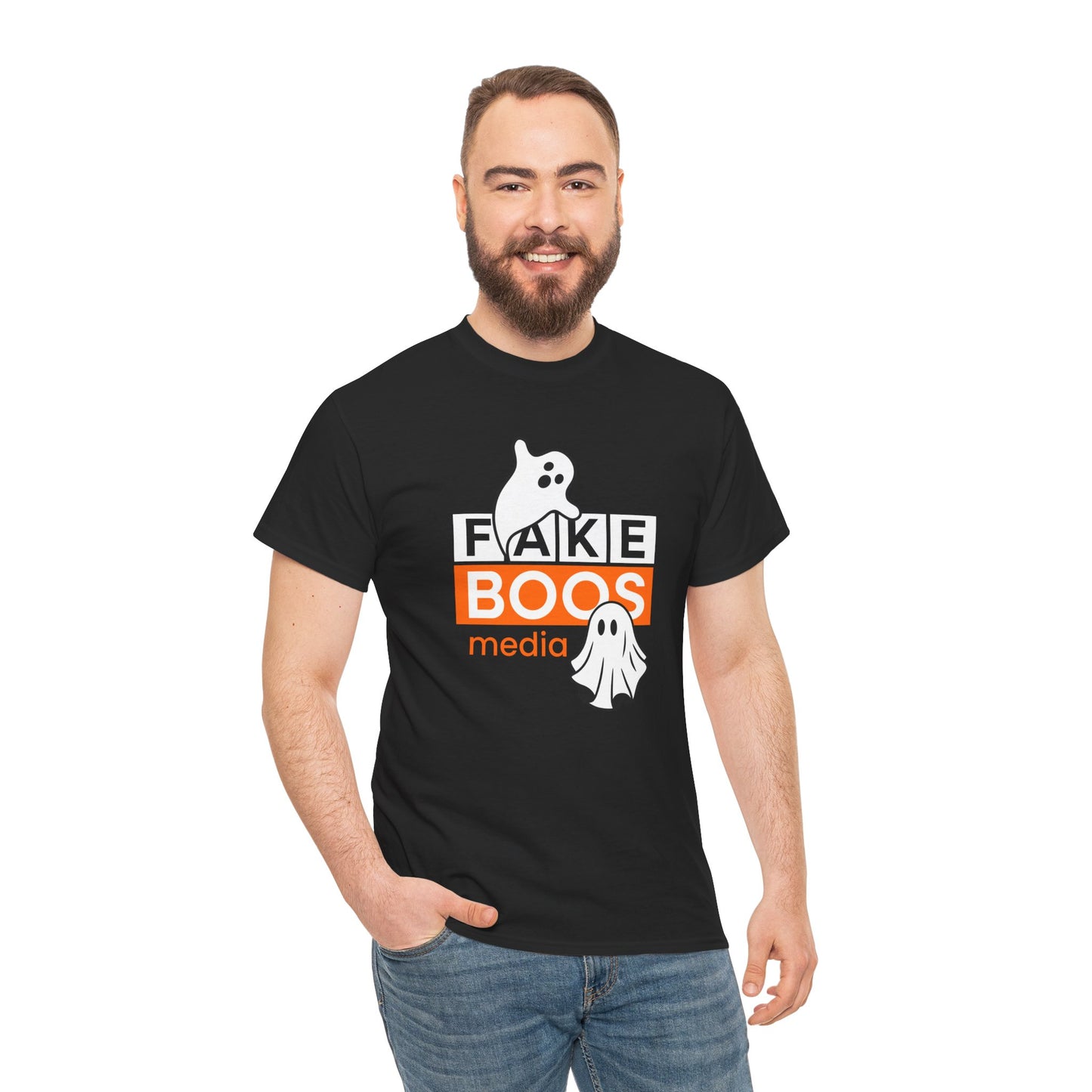 Halloween Fake Boos Media Heavy Cotton Tee