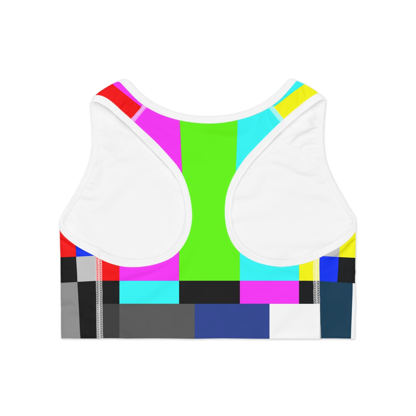 TV Color Bars Sports Bra