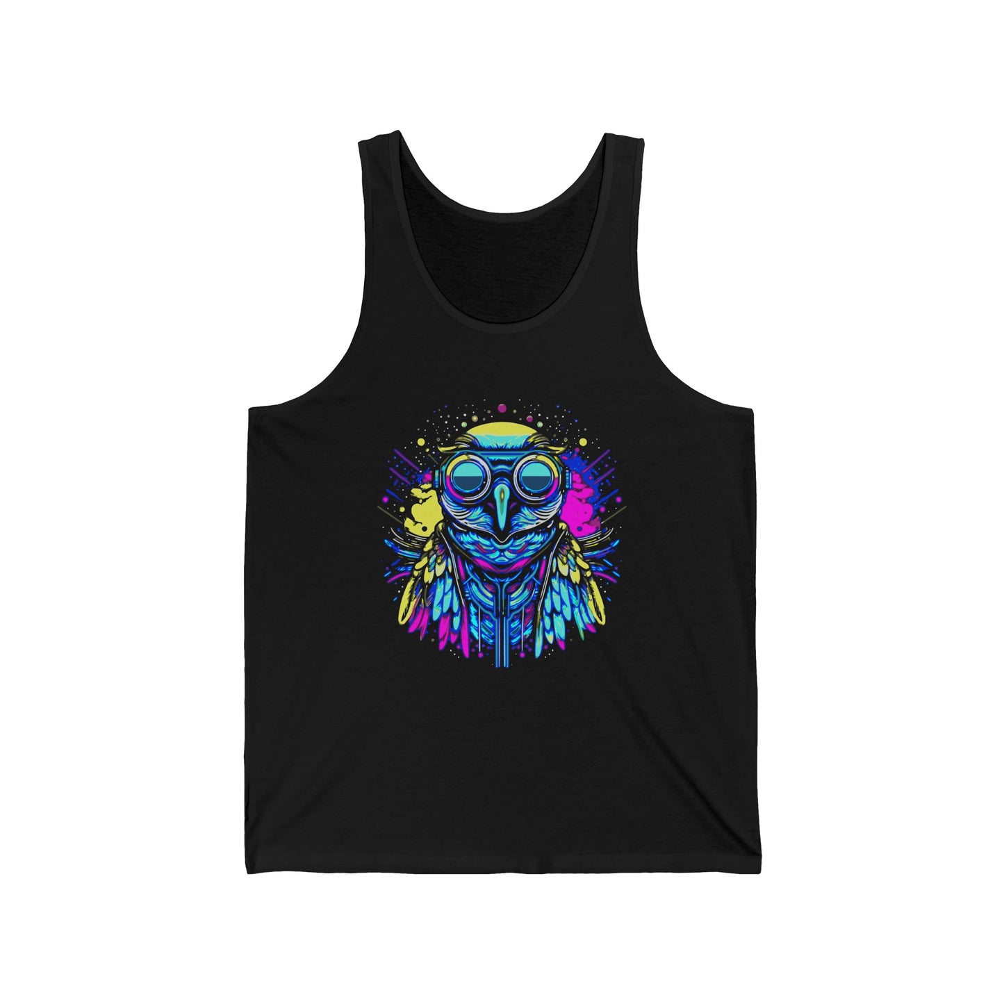 Cyberpunk Owl Unisex Jersey Tank