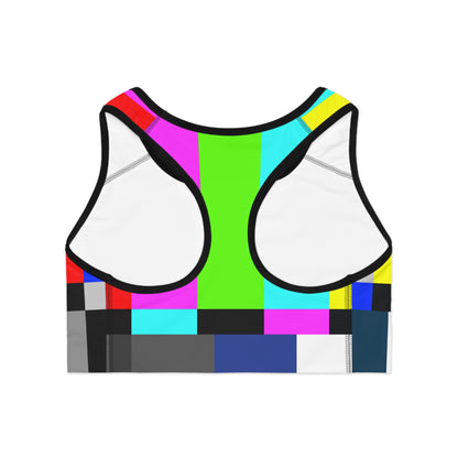 TV Color Bars Sports Bra