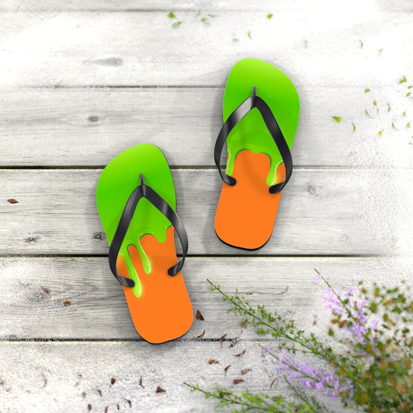 Green Slime Flip Flops