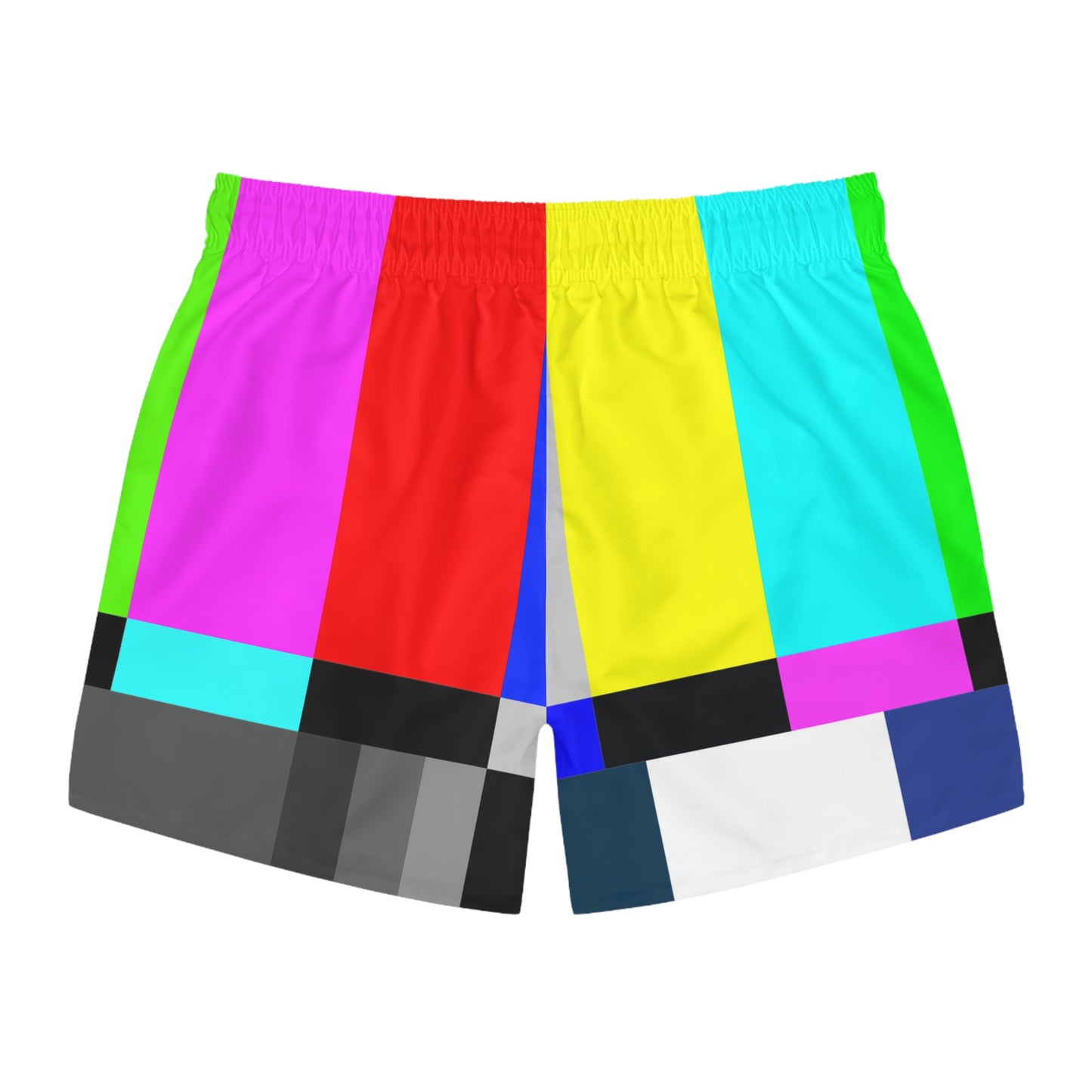 TV Color Bars Swim Trunks