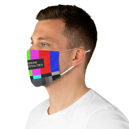 TV Color Bars Technical Difficulties Fabric Face Mask