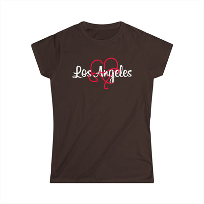 Los Angeles Heart Women's Tee | Stylish LA Shirt, Casual Wear, Gift for Her, Travel Apparel, California Love