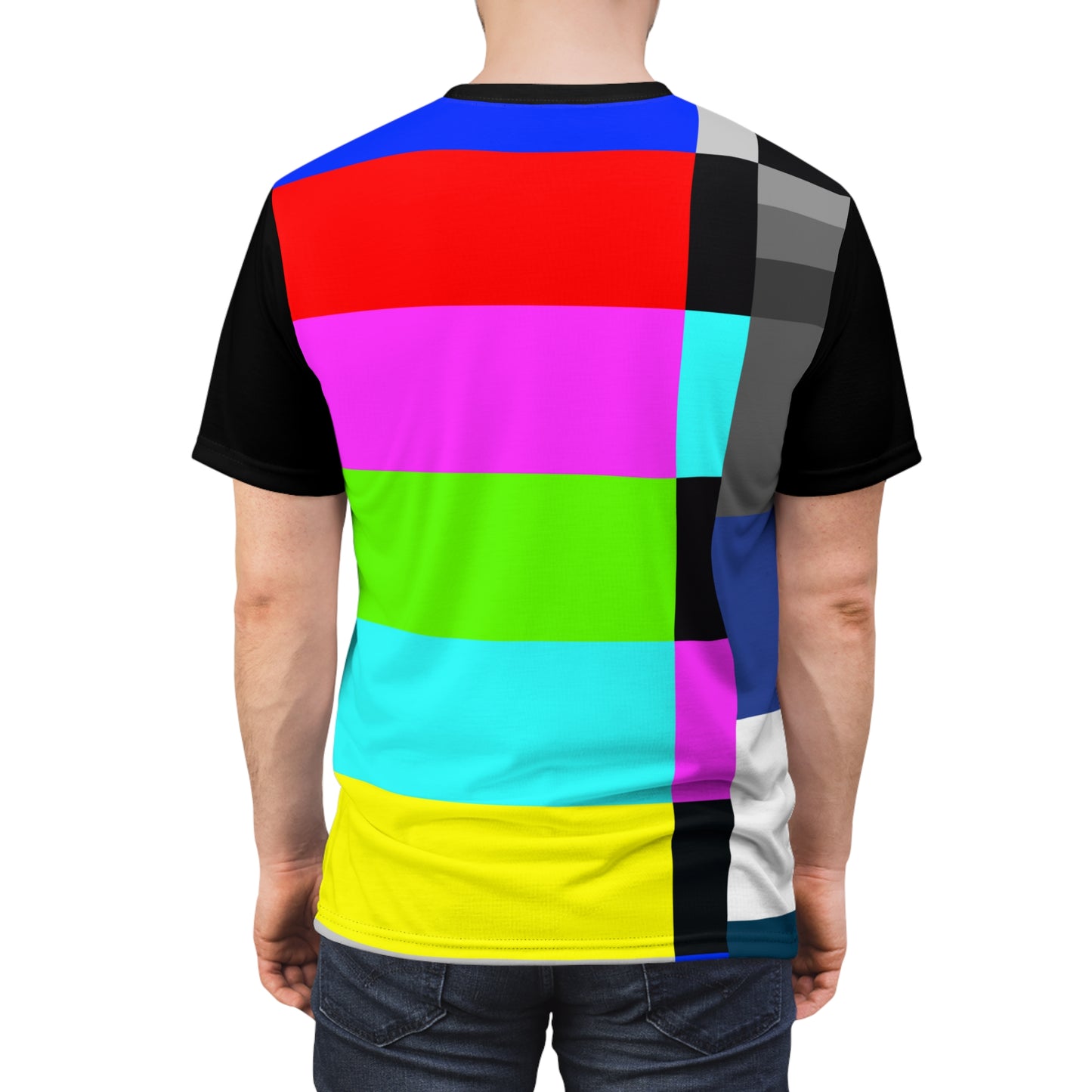 TV Color Bars Unisex Cut & Sew Tee