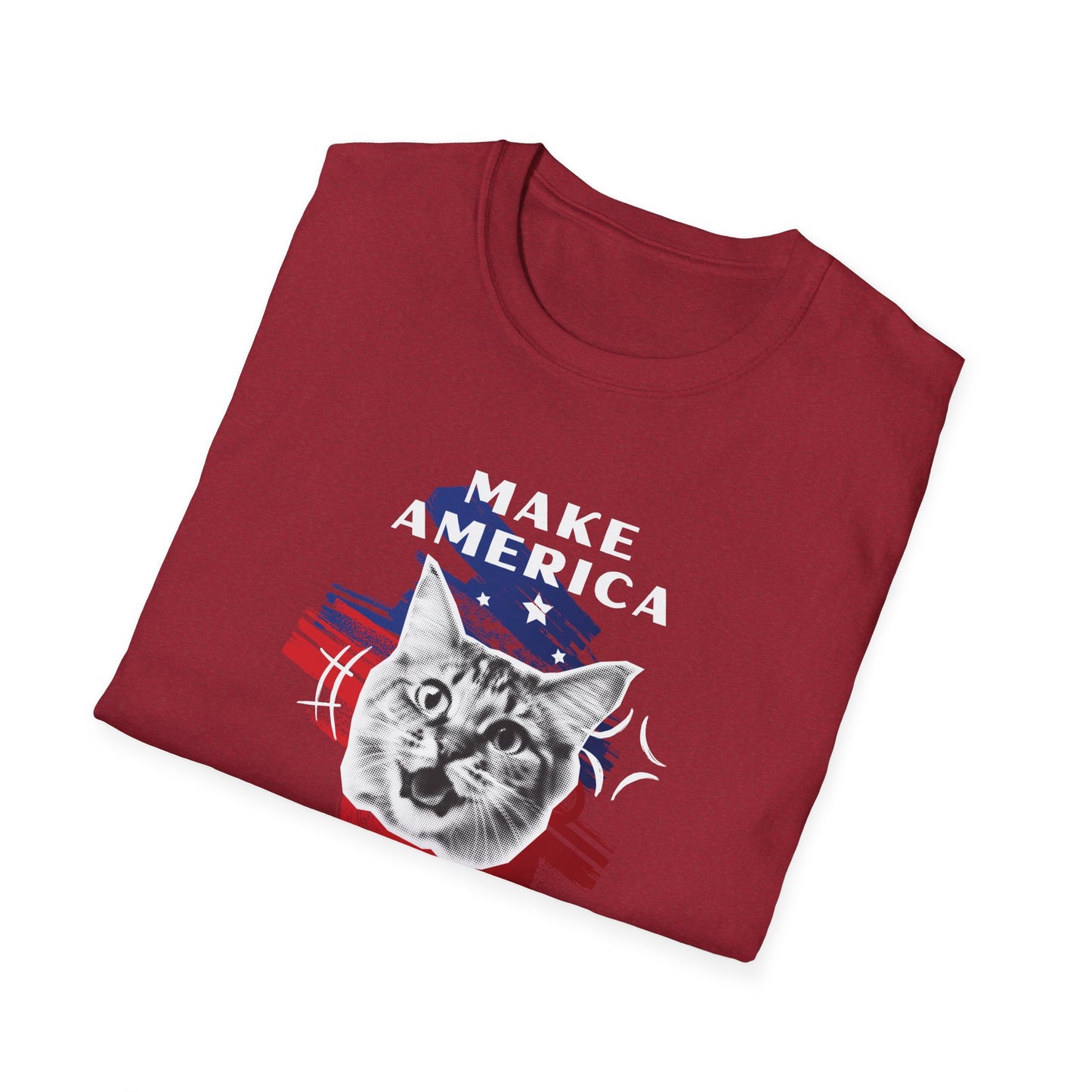 Make America Meow Again Political Meme Softstyle T-Shirt