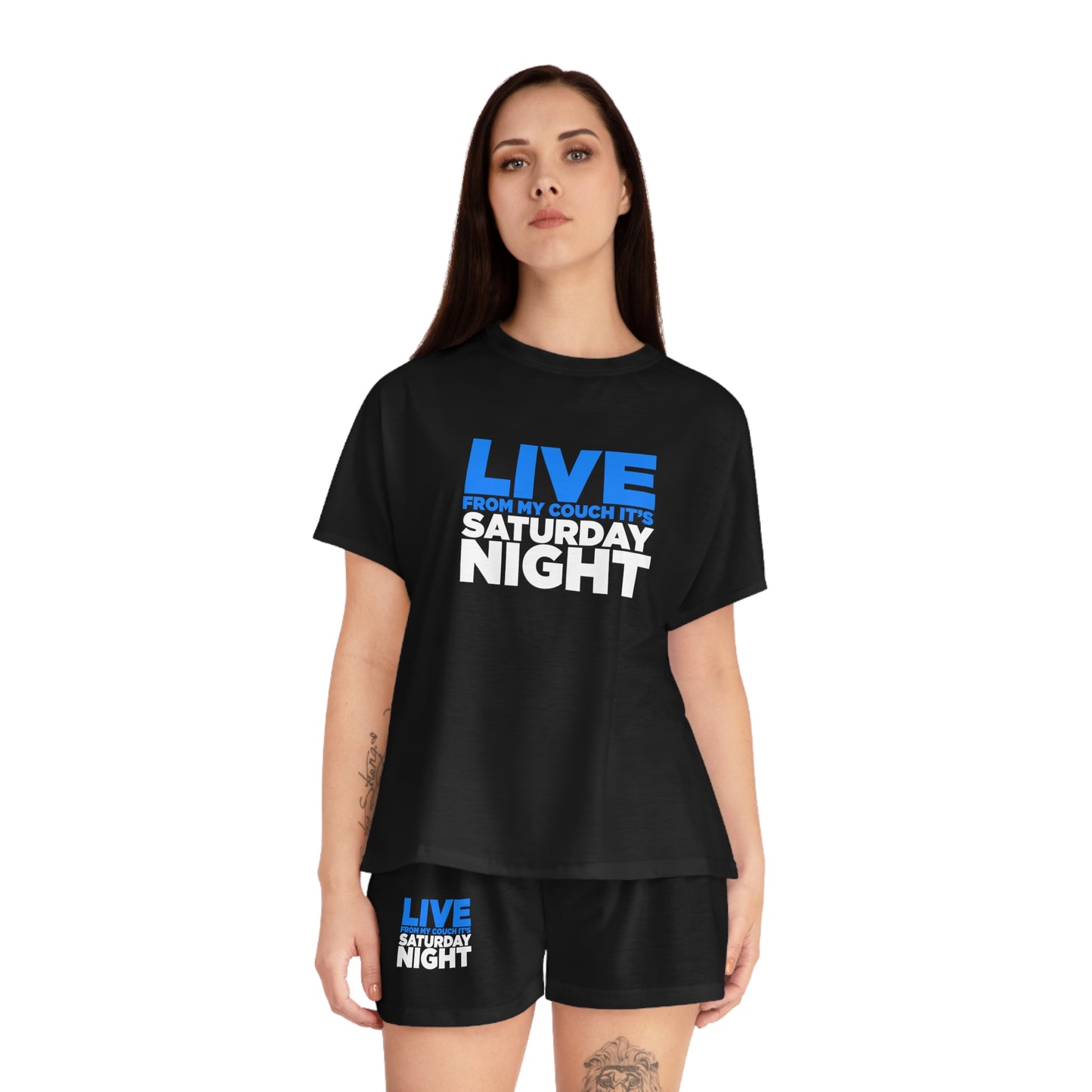 Live From My Couch It's Saturday Night Women's Short Pajama Set