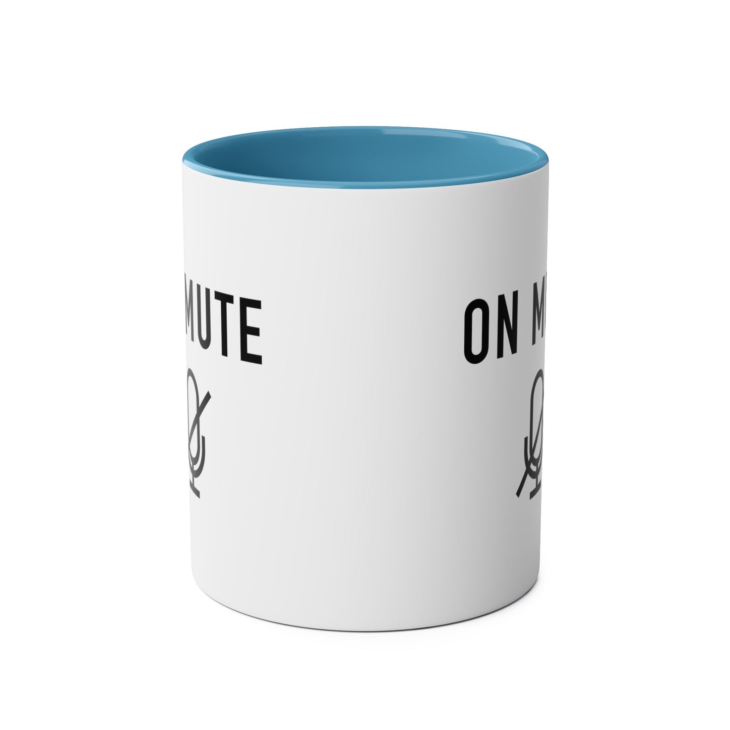 On Mute Two-Tone Coffee Mugs, 11oz