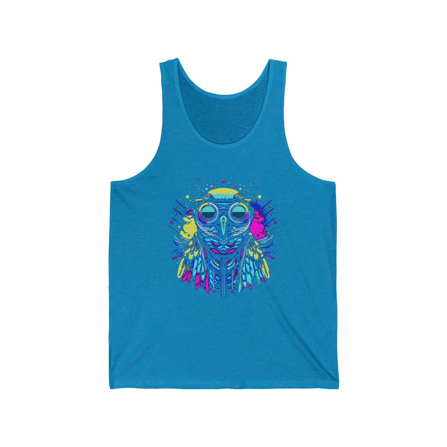 Cyberpunk Owl Unisex Jersey Tank