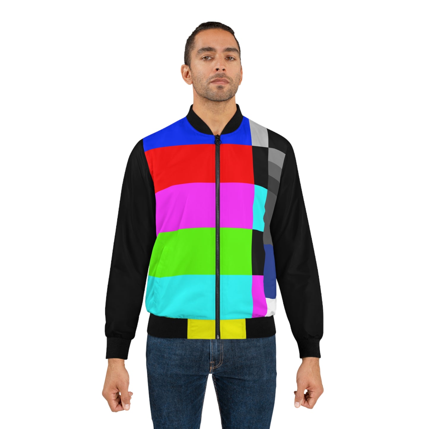 TV Color Bars Men's Bomber Jacket