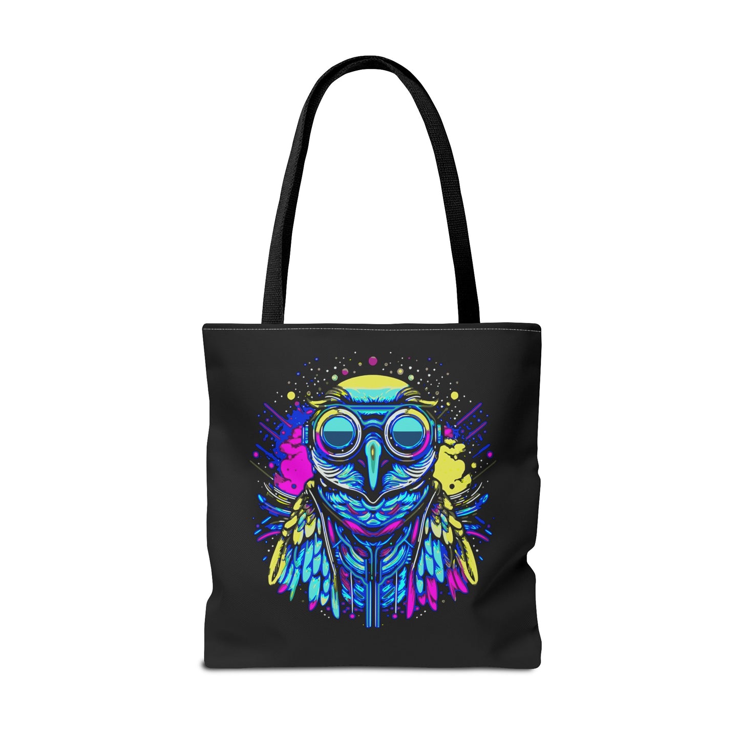 Cyberpunk Owl Tote Bag (Black)